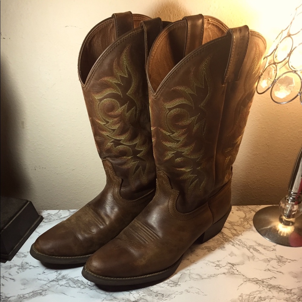 Justin boots sorrel Apache western brown